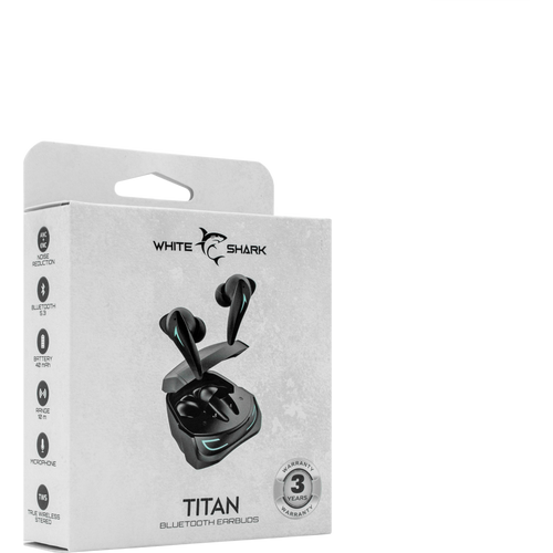 White Shark EARBUDS Slušalice + mikrofon Bluetooth GEB-TWS96 TITAN Crne ANC slika 4