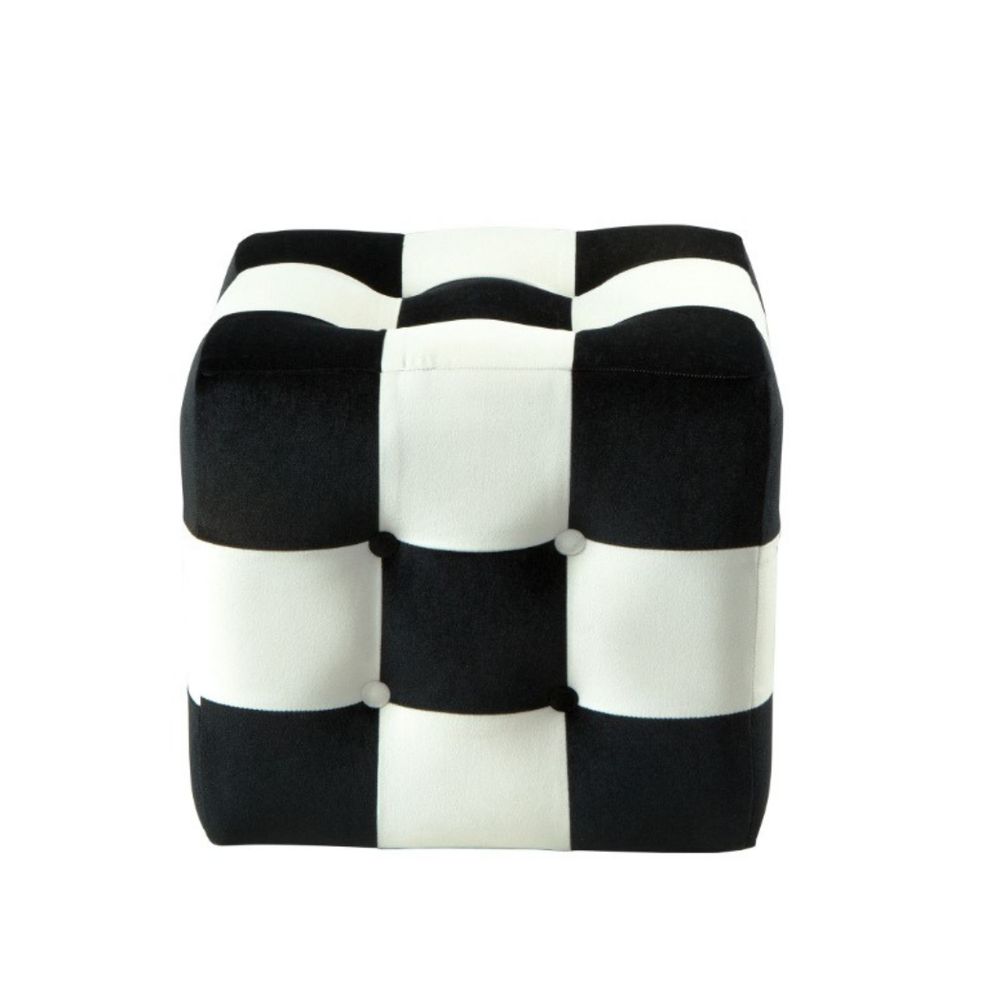 Pouffe Patchwork - Crno-bijeli slika 2
