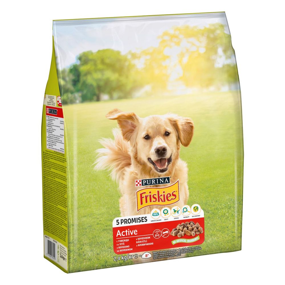 Friskies Active suha hrana za pse govedina 2,4 kg slika 2