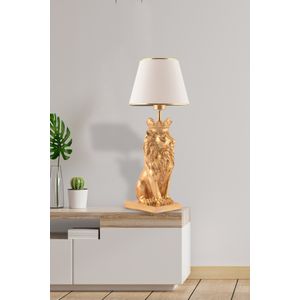 Lion King - Bijela i Srebrna Stolna Lampa