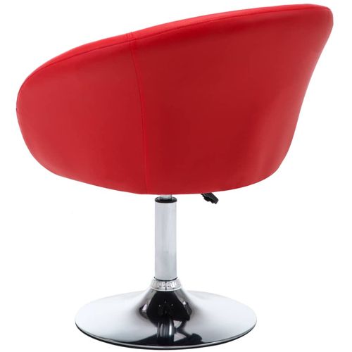 Okretne blagovaonske stolice od umjetne kože 2 kom crvene slika 3