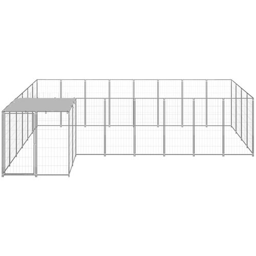 Kavez za pse srebrni 10,89 m² čelični slika 2