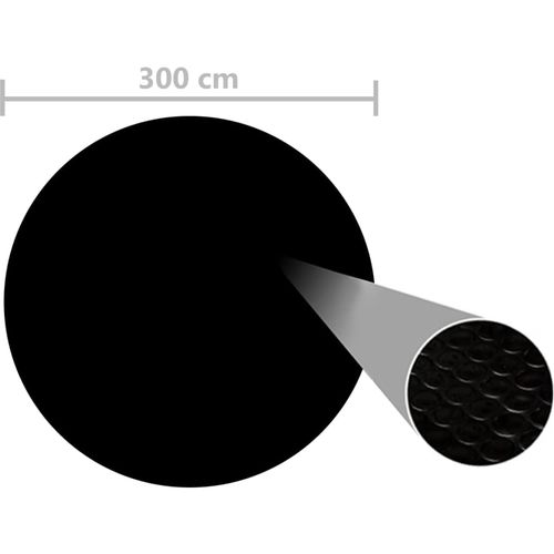 Pokrivač za bazen crni 300 cm PE slika 3