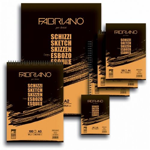 Blok FABRIANO Schizzi White 29,7X42 (A3) 90G 100L Spiralni 56629742 slika 1