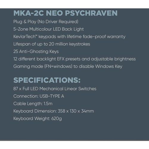 ARMAGGEDDON MKA-2C Neo Psychraven (Tactile) slika 4