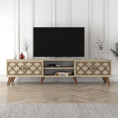 Woody Fashion TV stalak CLASS, boja Travertine slika 1