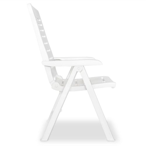 Vrtne stolice 2 kom plastične bijele slika 26