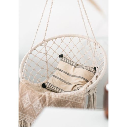 Viseća stolica boho nest swing ecru GL078 slika 2