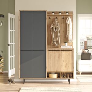 OS1-SA Oak
Anthracite Hall Stand