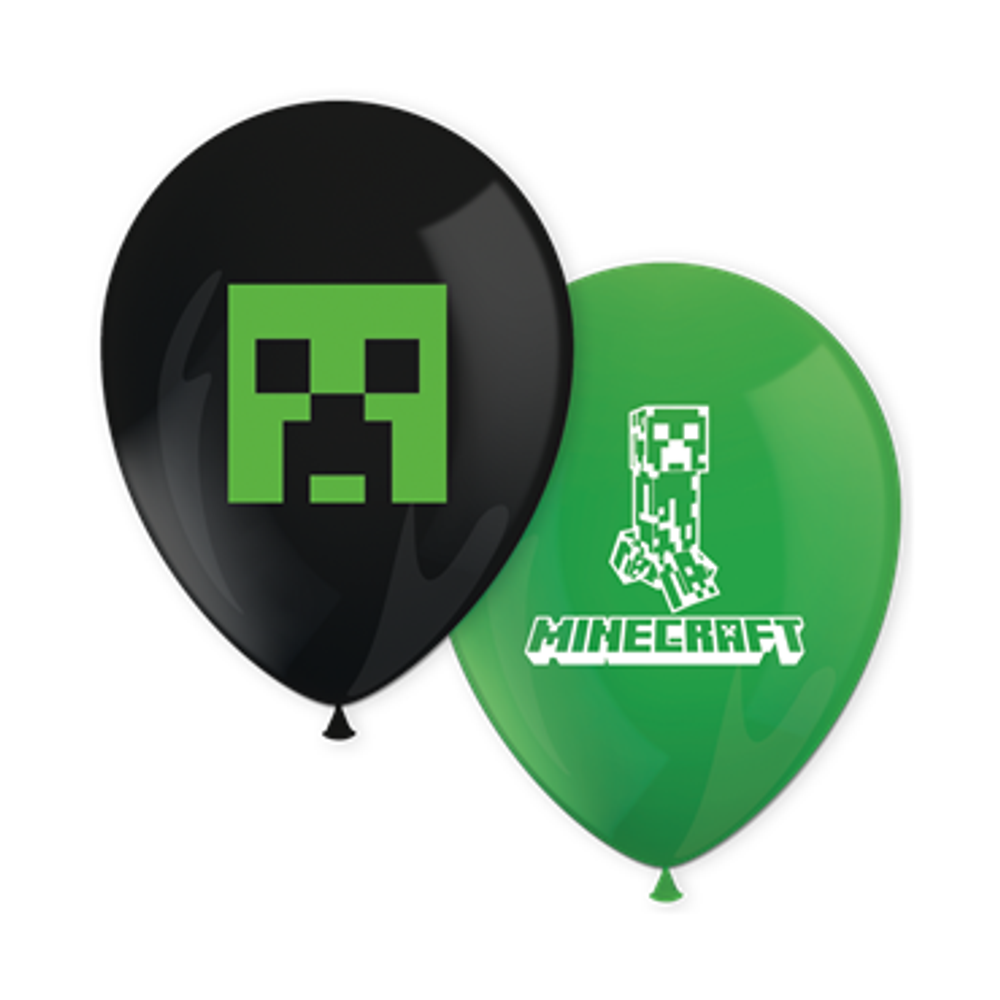 95662 Baloni latex Minecraft 8 kom slika 1