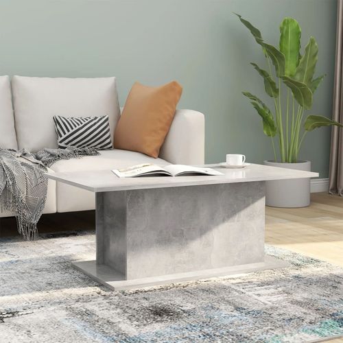 Stolić za kavu siva boja betona 102 x 55,5 x 40 cm od iverice slika 8