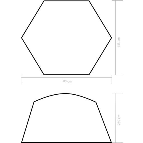 Šator za bazen od tkanine 500 x 433 x 250 cm plavi slika 13