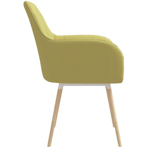 Blagovaonske stolice s naslonima za ruke 2 kom zelene tkanina slika 11