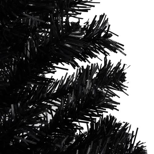 Umjetno božićno drvce LED sa stalkom crno 120 cm PVC slika 11