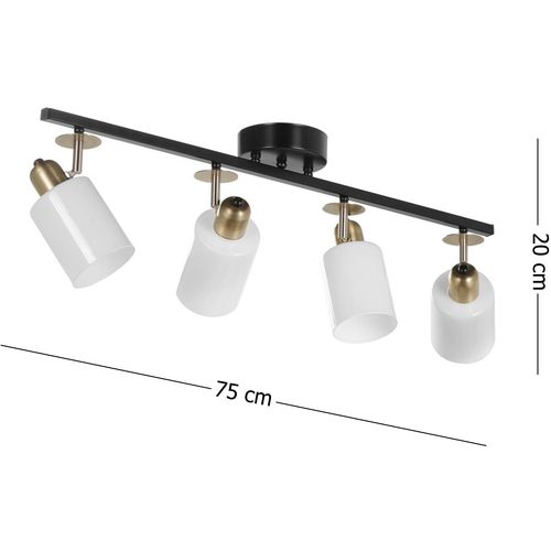 Nomi 4 lü sıralı siyah beyaz camlı avize Black
White Chandelier slika 4