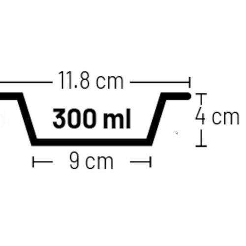 Posuda za hranu i vodu Ezra, okrugla, crna, 300ml slika 2