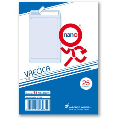 Vrećice 176x250 mm B5-N strip, natron, 25/1 slika 1