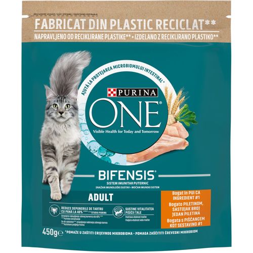 PURINA ONE® ADULT Bogata piletinom, 10x450g slika 1