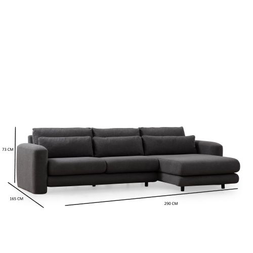 Ugaona garnitura Atelier Del Sofa Lily, desni ugao, siva slika 10