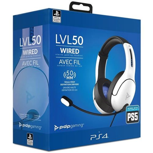 PS4/PS5 Wired Headset LVL50 White slika 3