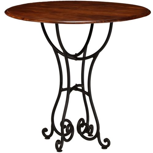 Blagovaonski stol 80x76 cm bagremovo drvo s premazom boje meda slika 1