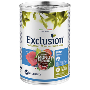 Exclusion Mediterraneo Monoprotein Formula Adult All breed, potpuna hrana za pse, tuna, 400 g