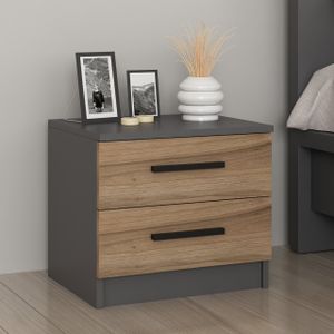 Kale - 4920 Walnut Anthracite Noćni Ormarić
