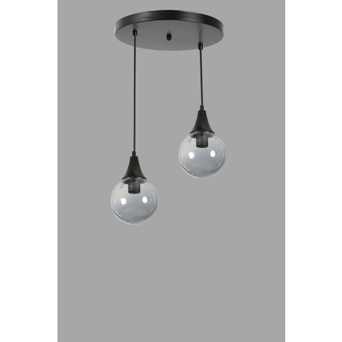 Afra 2 Li Tepsili Siyah Füme Camlı Sarkıt Black
Fume Chandelier slika 4