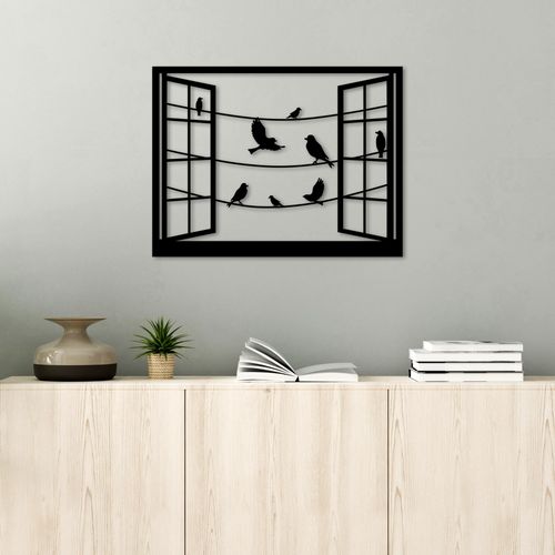 Wallity Metalna zidna dekoracija, Birds in Front Of The Window - 3 slika 2
