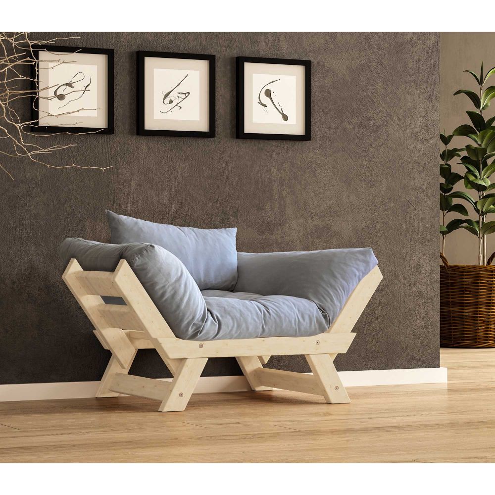 Sofa za baštu za jednu osobu, CPT8143-140, boje: prirodno siva slika 1