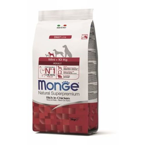 Monge Adult Mini Piletina, hrana za odrasle pse 3 kg slika 1