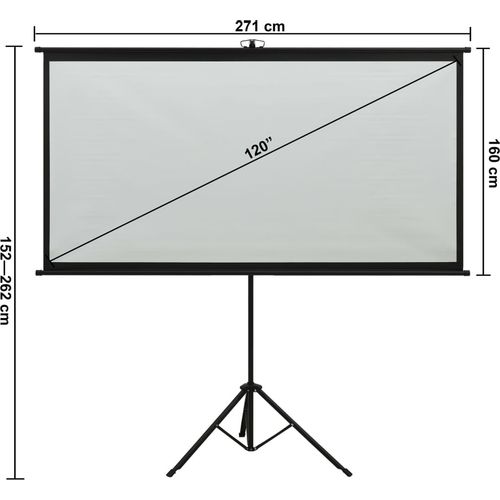 Projekcijsko platno s tronošcem 120 " 16 : 9 slika 7