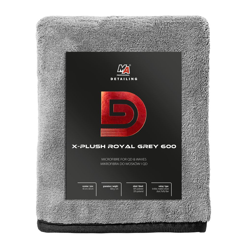 Mikrofiber Krpa za Detaljno Čišćenje X-Plush Siva 600 g/m2 40x60cm slika 1
