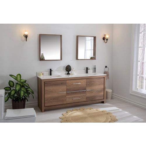 Hanah Home Superior 72 - Walnut Walnut
White Bathroom Furniture Set (3 Pieces) slika 2