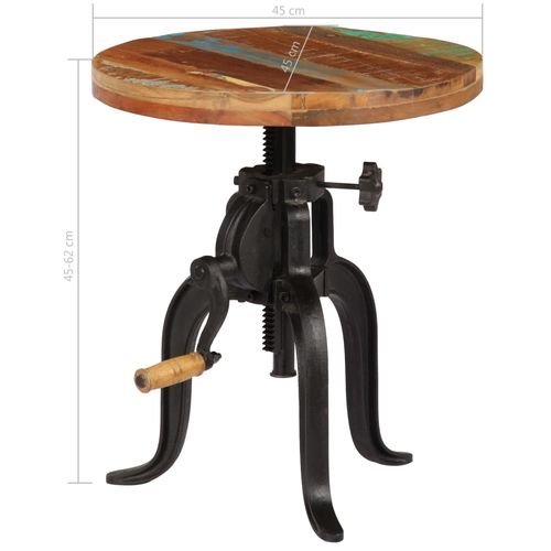 Bočni stolić od obnovljenog drva i željeza 45 x (45 - 62) cm slika 32