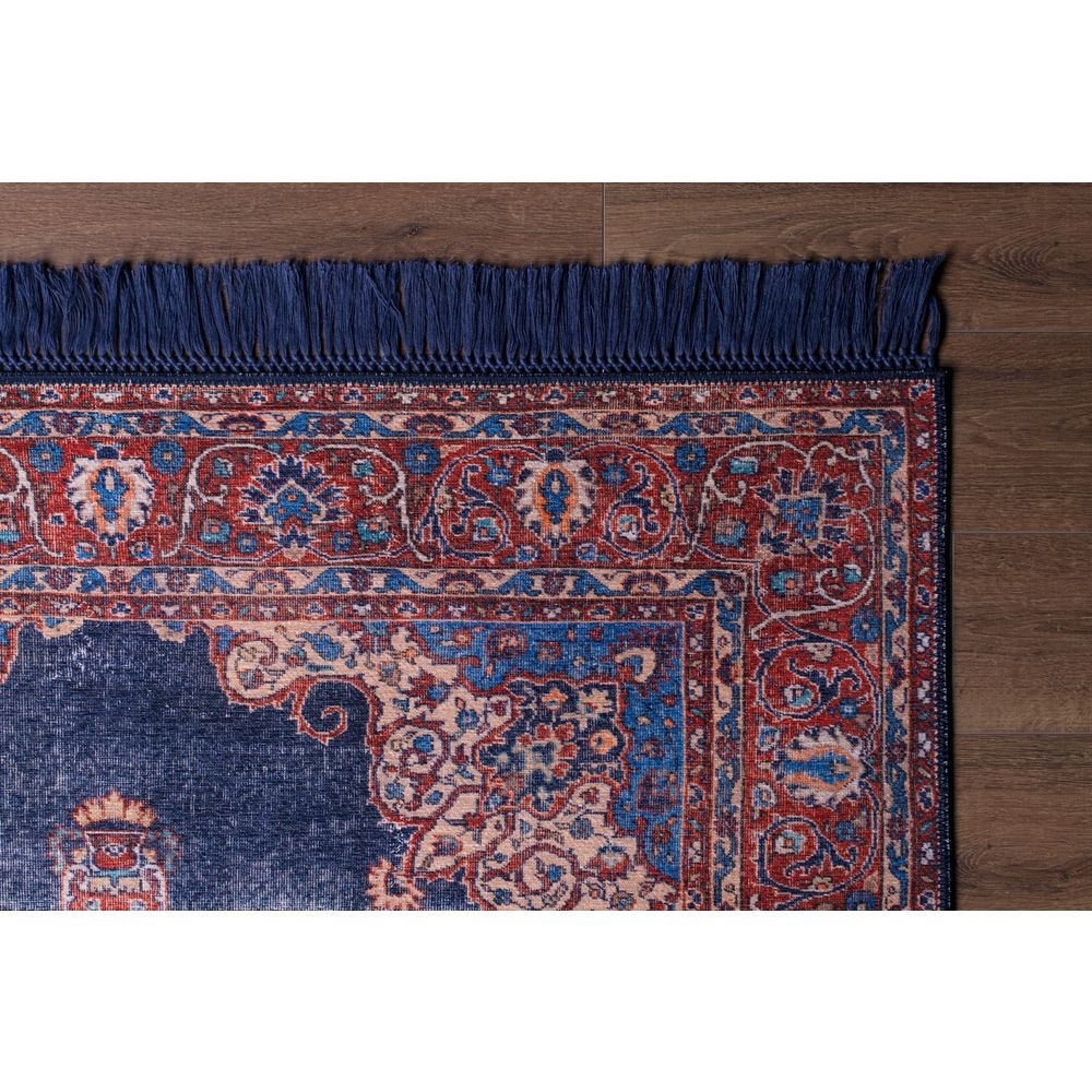 Tamnoplavi višebojni hodnički tepih Blues Chenille - Dark Blue AL 87 (75 x 230 cm) slika 3