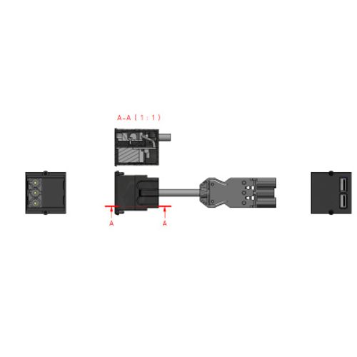 Bachmann prilagođeni modul USB dvostruki punjač (917.224) slika 7