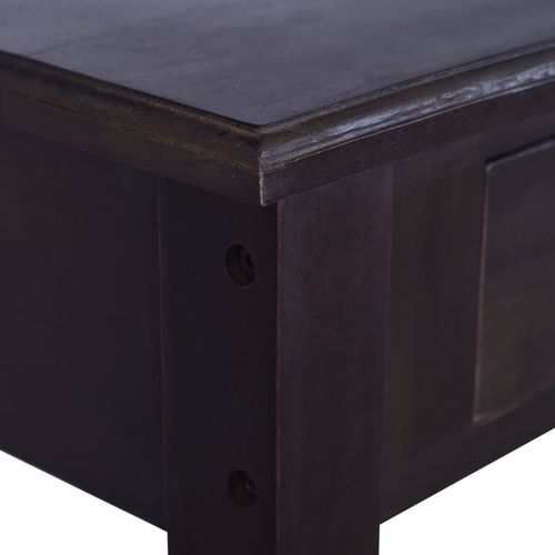 Konzolni stol boja crne kave 120x30x75 cm od drva mahagonija slika 37