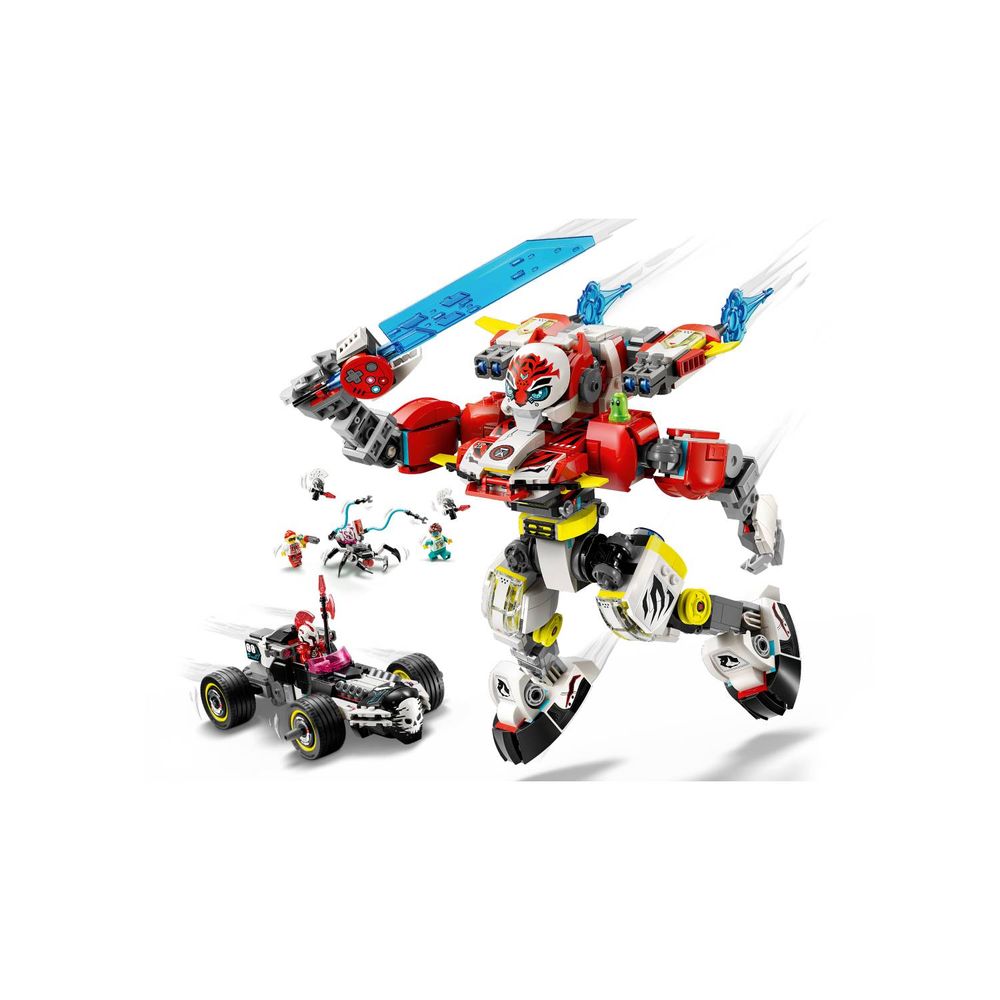 LEGO 71497 Cooperov robotski tigar i Zeroov sportski auto slika 6