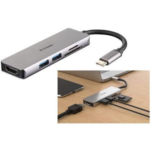 D-Link DUB-M530 5-u-1 USB-C Hub sa HDMI i SD/microSD čitačem kartica slika 1