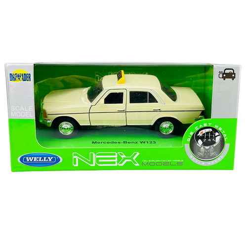 Mercedes-Benz W123 TAXI beige 1:34 slika 5