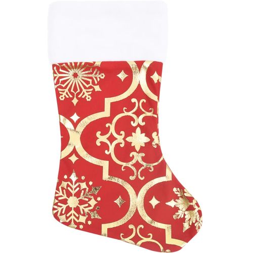 Luksuzna podloga za božićno drvce s čarapom crvena 90cm tkanina slika 4