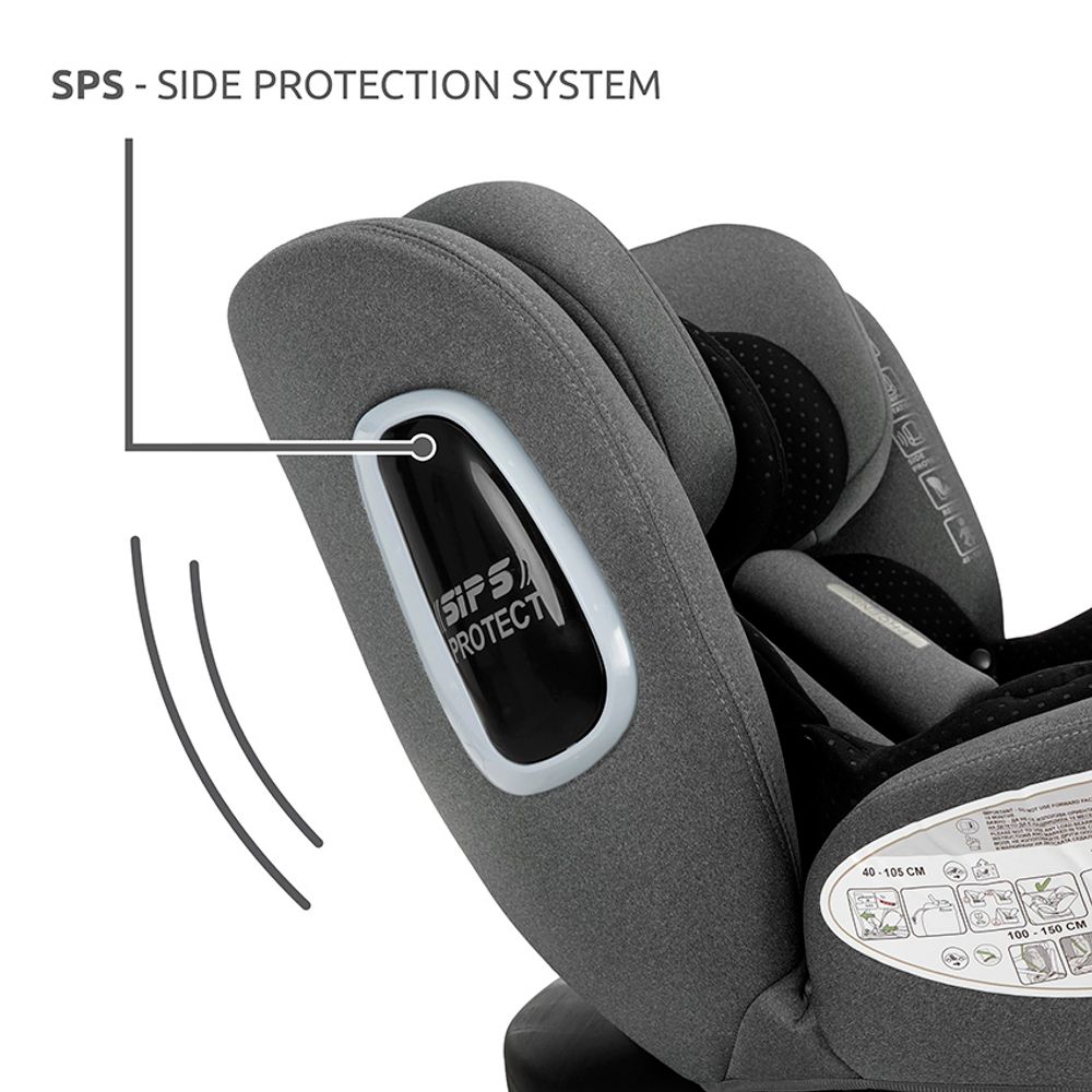 Lorelli Rotirajuća autosjedalica Phoenix 40-150cm Isofix, Lemon Curry slika 9