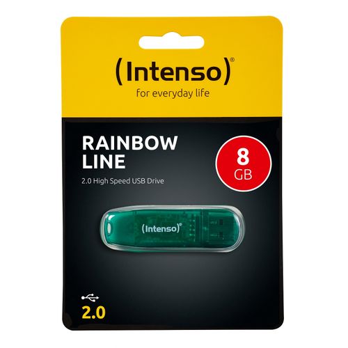 Intenso 8GB Rainbow Line USB 2.0 memorijski stick - Zelena slika 3