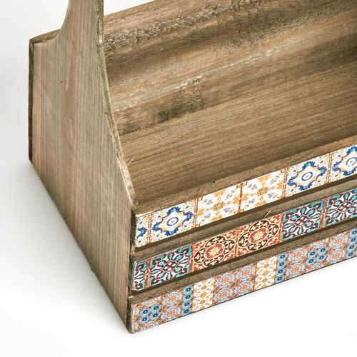 Zeller Kutija za odlaganje "Mosaic" s drškom, drvena, 31 x 19 x 32 cm, 15190 slika 8