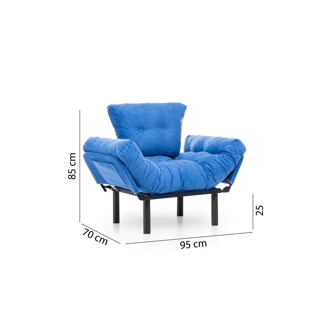 Nitta Single - Plava Fotelja Blue Wing slika 12