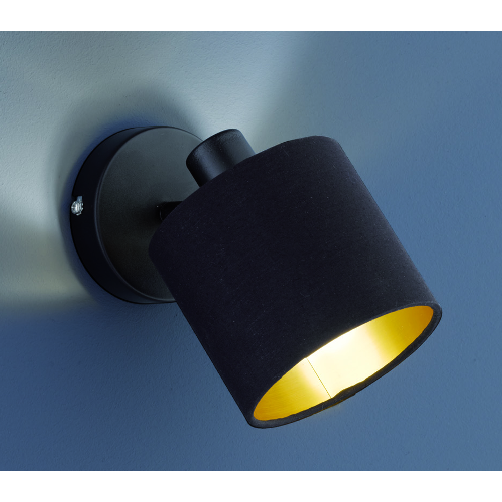 TOMMY/1 zidna lampa BLACK/GOLD slika 2