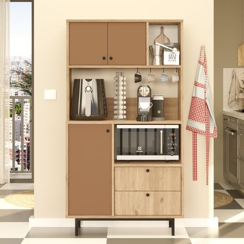 RE3-SK OakTile Red Multi Purpose Cabinet slika 1