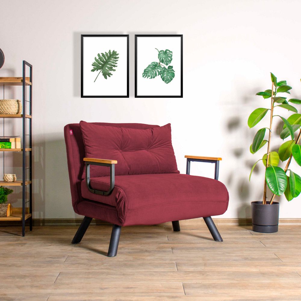 Sando Single - Maroon 1-Sjedišni Sofa-Krevet slika 1