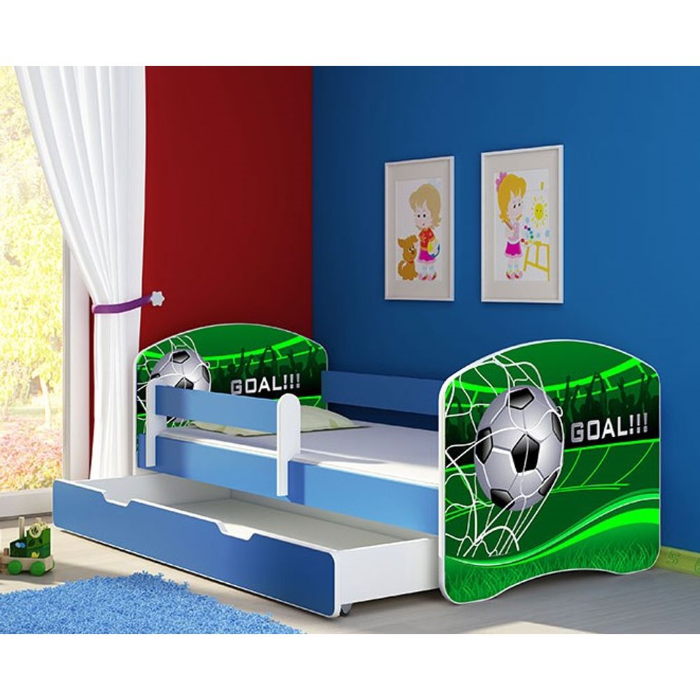 ACMA Dječiji krevet Acma II sa ladicom Blue - 140x70cm - Dezen 14 slika 1